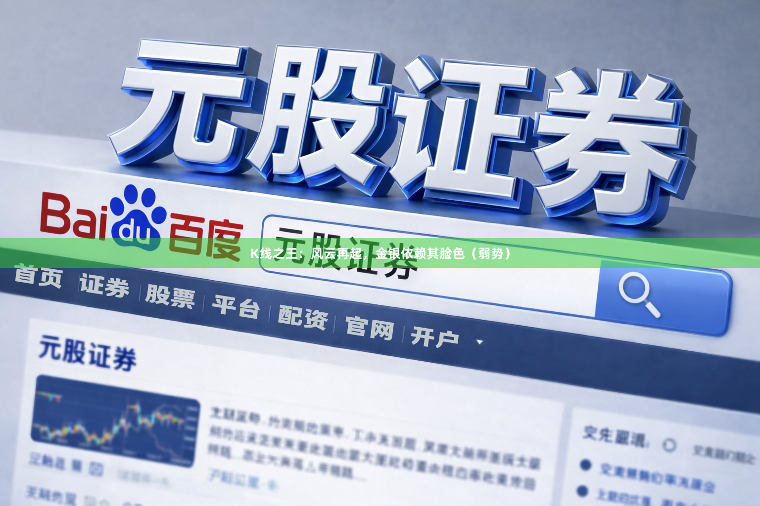 K线之王：风云再起，金银依赖其脸色（弱势）
